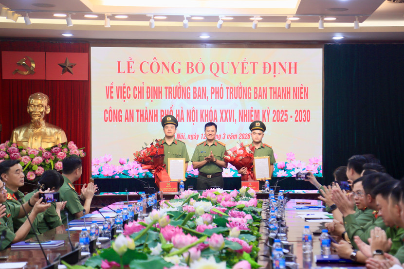 Công an TP Hà Nội công bố quyết định về công tác cán bộ Ban Thanh niên nhiệm kỳ 2025 – 2030 ảnh 1