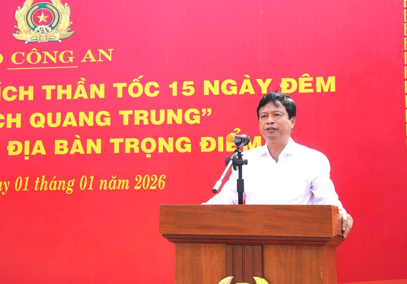 Phó Chủ tịch Thường trực UBND tỉnh Nguyễn Tuấn Thanh cho biểu dương, ghi nhận nỗ lực, tinh thần trách nhiệm của lực lượng Công an trong việc xây dựng nhà ở cho người dân.