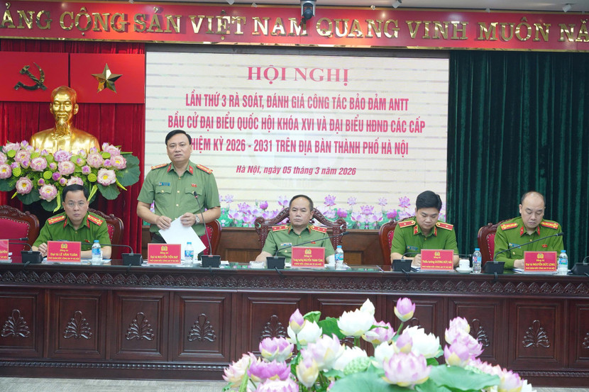 Công an Hà Nội rà soát toàn diện công tác bảo đảm an ninh, an toàn cuộc bầu cử trên địa bàn Thành phố ảnh 4