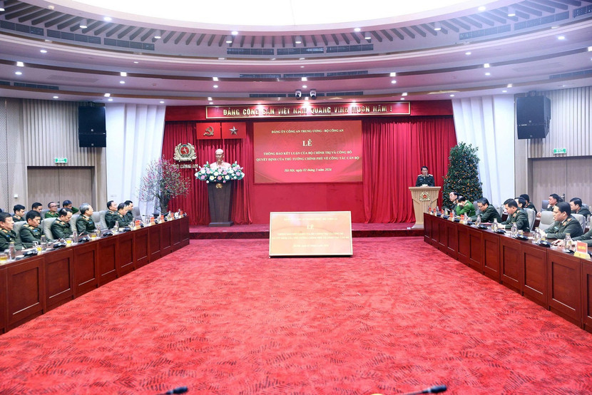 Toàn cảnh Lễ thông báo Kết luận của Bộ Chính trị và công bố Quyết định của Thủ tướng Chính phủ về công tác cán bộ