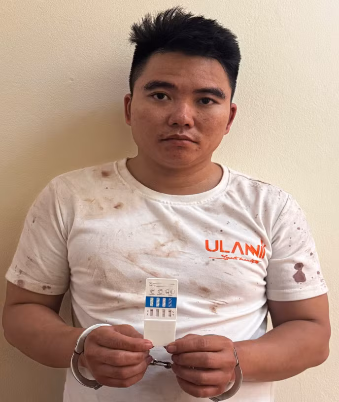 Đối tượng Nguyễn Văn Toàn tại cơ quan Công an.