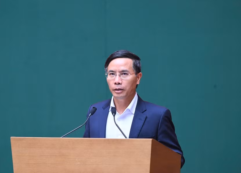Thống đốc Ngân hàng Nhà nước Việt Nam Phạm Đức Ấn phát biểu tại Hội nghị.