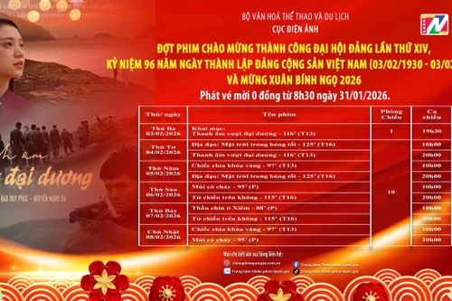 Đợt phim mừng Đại hội XIV và Xuân Bính Ngọ 2026 diễn ra trên toàn quốc