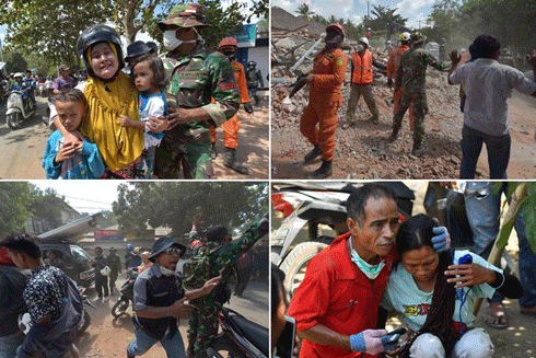 Thêm 1 trận động đất 6,3 độ richter ở đảo Lombok, Indonesia ảnh 1