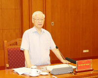 Tổng Bí thư Nguyễn Phú Trọng chủ trì họp Thường trực Ban Chỉ đạo Trung ương về phòng, chống tham nhũng, tiêu cực