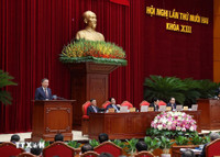 Hình ảnh khai mạc Hội nghị lần thứ 12 Ban Chấp hành Trung ương Đảng khóa XIII