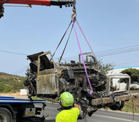 [Ảnh] Hai cha con ca sĩ Thomas Anders- Modern Talking thoát hiểm vụ cháy ôtô