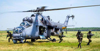 'Xe tăng bay' Mi-35M Nga tập kích đoàn xe thiết giáp Ukraine gần Izyum