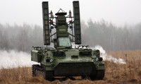 Tên lửa phòng không Strela-10 được ly khai thiết lập 'hàng rào lửa' trước UAV Ukraine