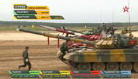 [ẢNH] Đội xe tăng Việt Nam về đích đầu tiên trong chung kết Tank Biathlon