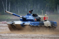 [ẢNH] Dù cố hết sức song xe tăng quốc bảo Trung Quốc vẫn thua Nga tại Tank Biathlon