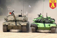 [ẢNH] Dù cố hết sức song xe tăng quốc bảo Trung Quốc vẫn thua Nga tại Tank Biathlon