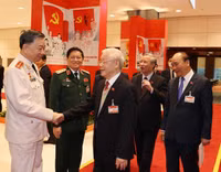 [Ảnh] Hình ảnh lãnh đạo Đảng, Nhà nước và các đại biểu dự phiên thảo luận văn kiện Đại hội Đảng XIII