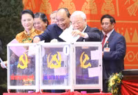 [Ảnh] Lãnh đạo Đảng, Nhà nước và đại biểu bầu Ban Chấp hành Trung ương khóa XIII