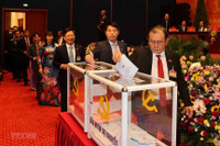 [Ảnh] Lãnh đạo Đảng, Nhà nước và đại biểu bầu Ban Chấp hành Trung ương khóa XIII