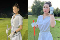 Dàn Hoa hậu, diễn viên, MC VTV 'so kè' nhan sắc trên sân golf