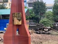 [Ảnh] ‘Pháo đài bay’ B52 phơi xác hoàn toàn khi hồ Hữu Tiệp rút cạn nước 