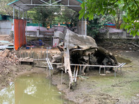 [Ảnh] ‘Pháo đài bay’ B52 phơi xác hoàn toàn khi hồ Hữu Tiệp rút cạn nước 