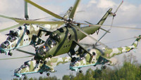 'Xe tăng bay' Mi-24 Nga bị tên lửa phòng không Stinger Ukraine bắn cháy