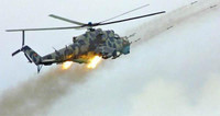 'Xe tăng bay' Mi-24 Nga bị tên lửa phòng không Stinger Ukraine bắn cháy