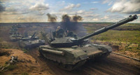 Siêu tăng T-80BVM Nga bị tên lửa Javelin của Ukraine đánh văng tháp pháo ra xa 15m