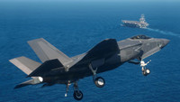 Tiêm kích hạm tàng hình F-35C Mỹ vừa bị rơi, phi công may mắn thoát nạn