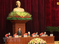 Hình ảnh Tổng Bí thư Nguyễn Phú Trọng chủ trì khai mạc hội nghị Trung ương 8