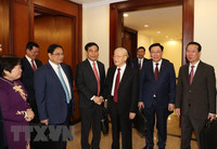 Hình ảnh Tổng Bí thư Nguyễn Phú Trọng chủ trì khai mạc hội nghị Trung ương 8