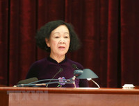 Hình ảnh Tổng Bí thư Nguyễn Phú Trọng chủ trì khai mạc hội nghị Trung ương 8