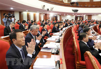 Hình ảnh Tổng Bí thư Nguyễn Phú Trọng chủ trì khai mạc hội nghị Trung ương 8