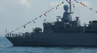 Tàu hộ vệ tên lửa HTMS Sukhothai của hải quân Thái Lan bị sóng đánh chìm