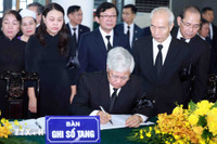 Những dòng sổ tang xúc động tiễn biệt Tổng Bí thư Nguyễn Phú Trọng