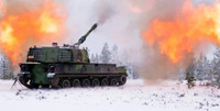 Phần Lan kéo xe tăng và siêu pháo tự hành K-9 'thần sấm' tới sát biên giới Nga