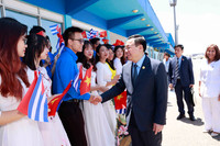 Hình ảnh Chủ tịch Quốc hội Vương Đình Huệ bắt đầu thăm chính thức Cuba