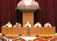 Hình ảnh Tổng Bí thư chủ trì Hội nghị sơ kết của Ban chỉ đạo chống tham nhũng cấp tỉnh