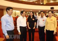 Hình ảnh Tổng Bí thư chủ trì Hội nghị sơ kết của Ban chỉ đạo chống tham nhũng cấp tỉnh