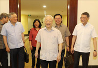 Hình ảnh Tổng Bí thư Nguyễn Phú Trọng chủ trì cuộc họp Bộ Chính trị, Ban Bí thư