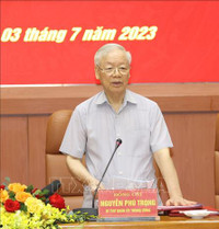 Hình ảnh Tổng Bí thư Nguyễn Phú Trọng chủ trì Hội nghị Quân ủy Trung ương 