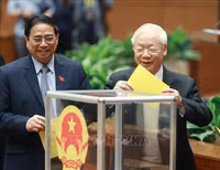 Hình ảnh Quốc hội khóa XV bỏ phiếu bầu Chủ tịch nước nhiệm kỳ 2021-2026