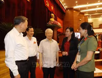 Hình ảnh Tổng Bí thư chủ trì Hội nghị sơ kết của Ban chỉ đạo chống tham nhũng cấp tỉnh