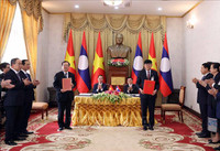 Hình ảnh Chủ tịch nước Võ Văn Thưởng thăm Cộng hòa Dân chủ Nhân dân Lào