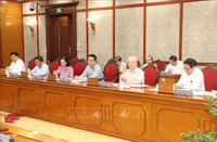 Hình ảnh Tổng Bí thư Nguyễn Phú Trọng chủ trì cuộc họp Bộ Chính trị, Ban Bí thư