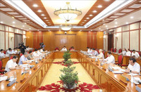 Hình ảnh Tổng Bí thư Nguyễn Phú Trọng chủ trì cuộc họp Bộ Chính trị, Ban Bí thư