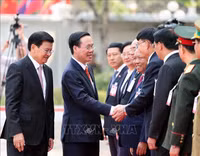 Hình ảnh Chủ tịch nước Võ Văn Thưởng thăm Cộng hòa Dân chủ Nhân dân Lào