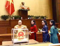 Hình ảnh Quốc hội khóa XV bỏ phiếu bầu Chủ tịch nước nhiệm kỳ 2021-2026