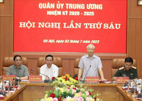 Hình ảnh Tổng Bí thư Nguyễn Phú Trọng chủ trì Hội nghị Quân ủy Trung ương 