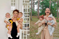 [ẢNH] Loạt biểu cảm ‘đốn tim’ của cặp song sinh nhà Hồ Ngọc Hà - Kim Lý và các quý tử nhà sao Việt