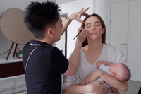 [ẢNH] Loạt biểu cảm ‘đốn tim’ của cặp song sinh nhà Hồ Ngọc Hà - Kim Lý và các quý tử nhà sao Việt