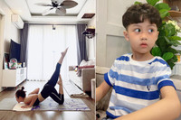 [ẢNH] Sao Việt mùa dịch: Tự Long đạp xe trong phòng, Trọng Tấn khoe vườn cây, dàn Hoa hậu mở studio tại gia