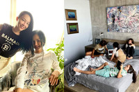 [ẢNH] Sao Việt mùa dịch: Tự Long đạp xe trong phòng, Trọng Tấn khoe vườn cây, dàn Hoa hậu mở studio tại gia